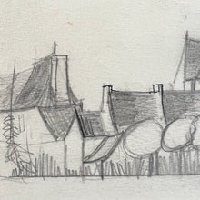 Load image into Gallery viewer, Drawing of a village by Yvon Labarre