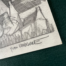 Load image into Gallery viewer, Drawing of a village by Yvon Labarre