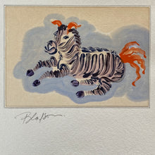 Load image into Gallery viewer, Small painting of a zebra
