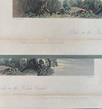 Load image into Gallery viewer, Hand coloured engraving from 1841: Locks on the Rideau Canal, Bytown (Ottawa) by W. H. Bartlett