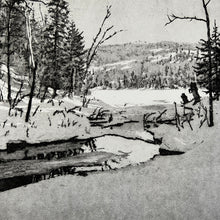 Load image into Gallery viewer, Winter landscape / Original etching
