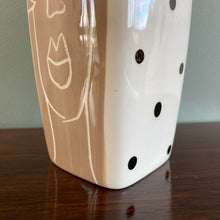 Load image into Gallery viewer, Faces &amp; Dots: Handmade Porcelain Vase
