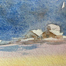 Load image into Gallery viewer, Watercolour of coastal scene
