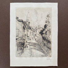 Load image into Gallery viewer, Etching of Sacré Coeur / Montmartre in Paris by Andor de Szekely (1920s)
