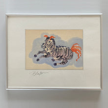 Load image into Gallery viewer, Small painting of a zebra
