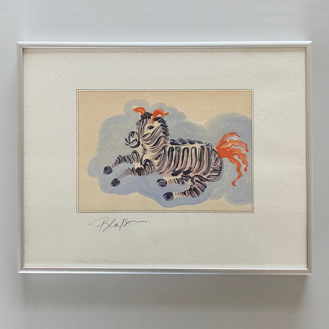 Small painting of a zebra