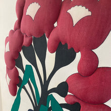 Load image into Gallery viewer, Large textile art: “Blue Iris” and “Red Iris”
