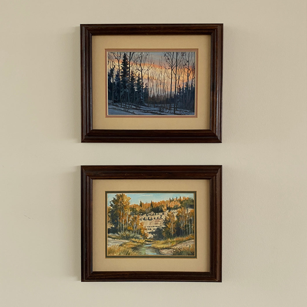 Pair of small oil paintings