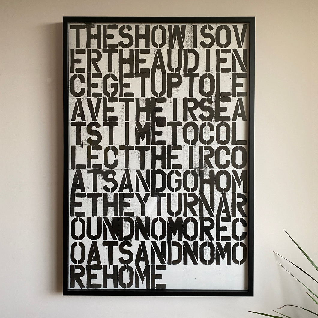 The show is over (offset lithograph)